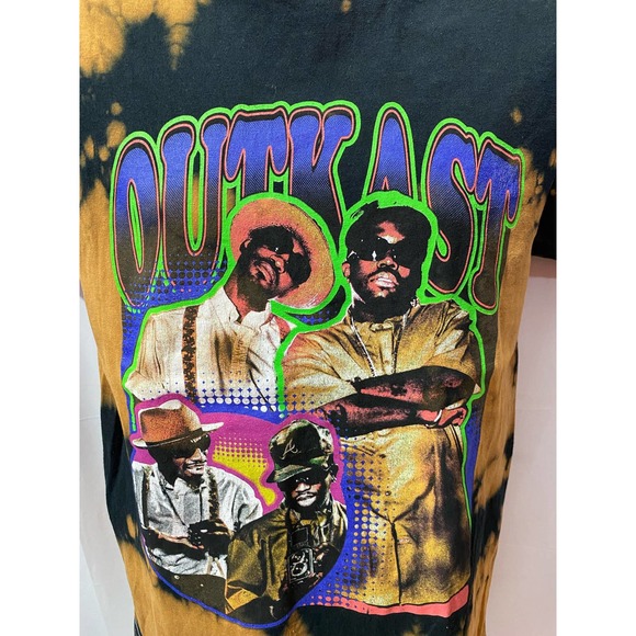 Outkast Shirt Mens Small Tie Dye Acid Wash Rap Hip Hop Streetwear - Picture 4 of 7